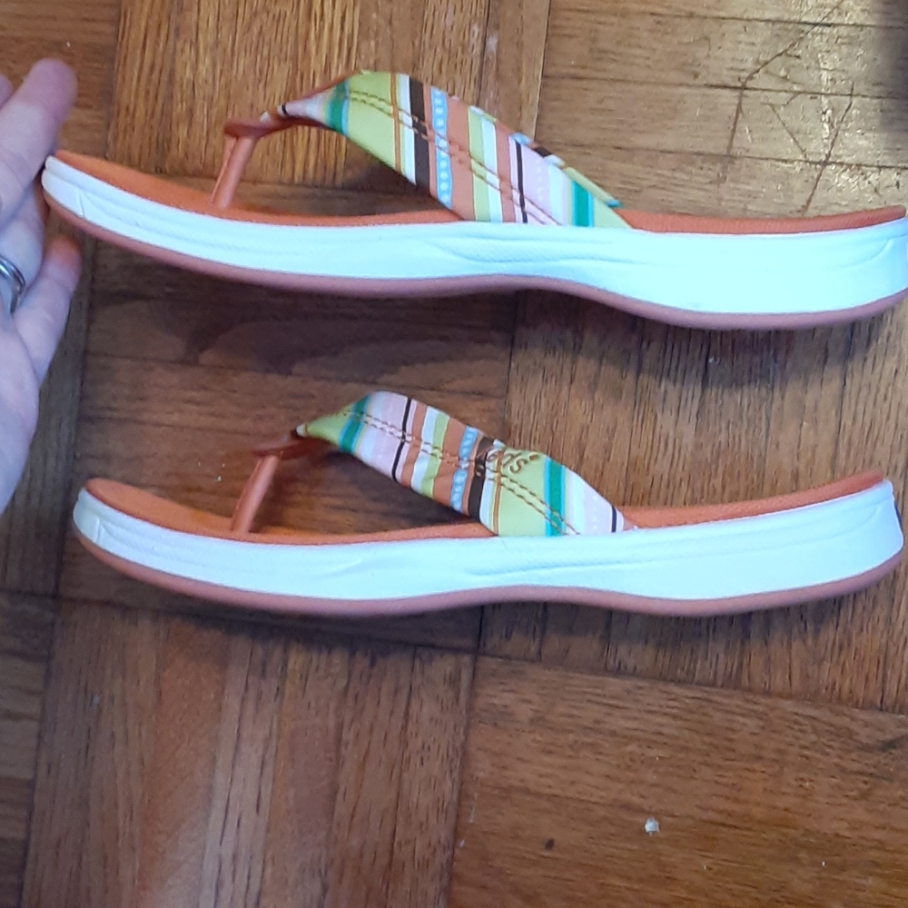 New Keds 8M Thong Sandals striped WF17081 - Picture 7 of 8